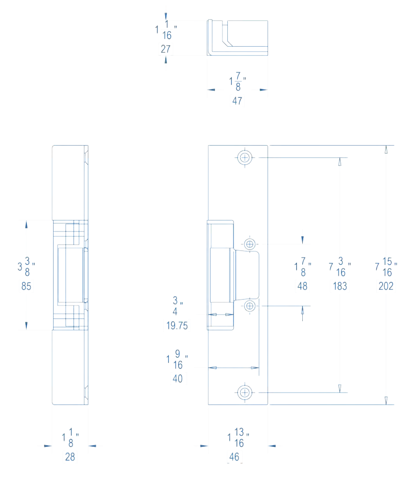 ES Electric Strike with adjustable plate