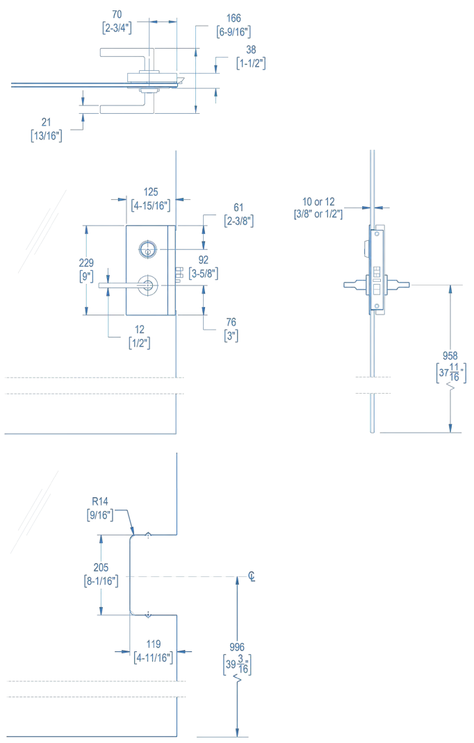 SERE Patch with Mortise Lockset
