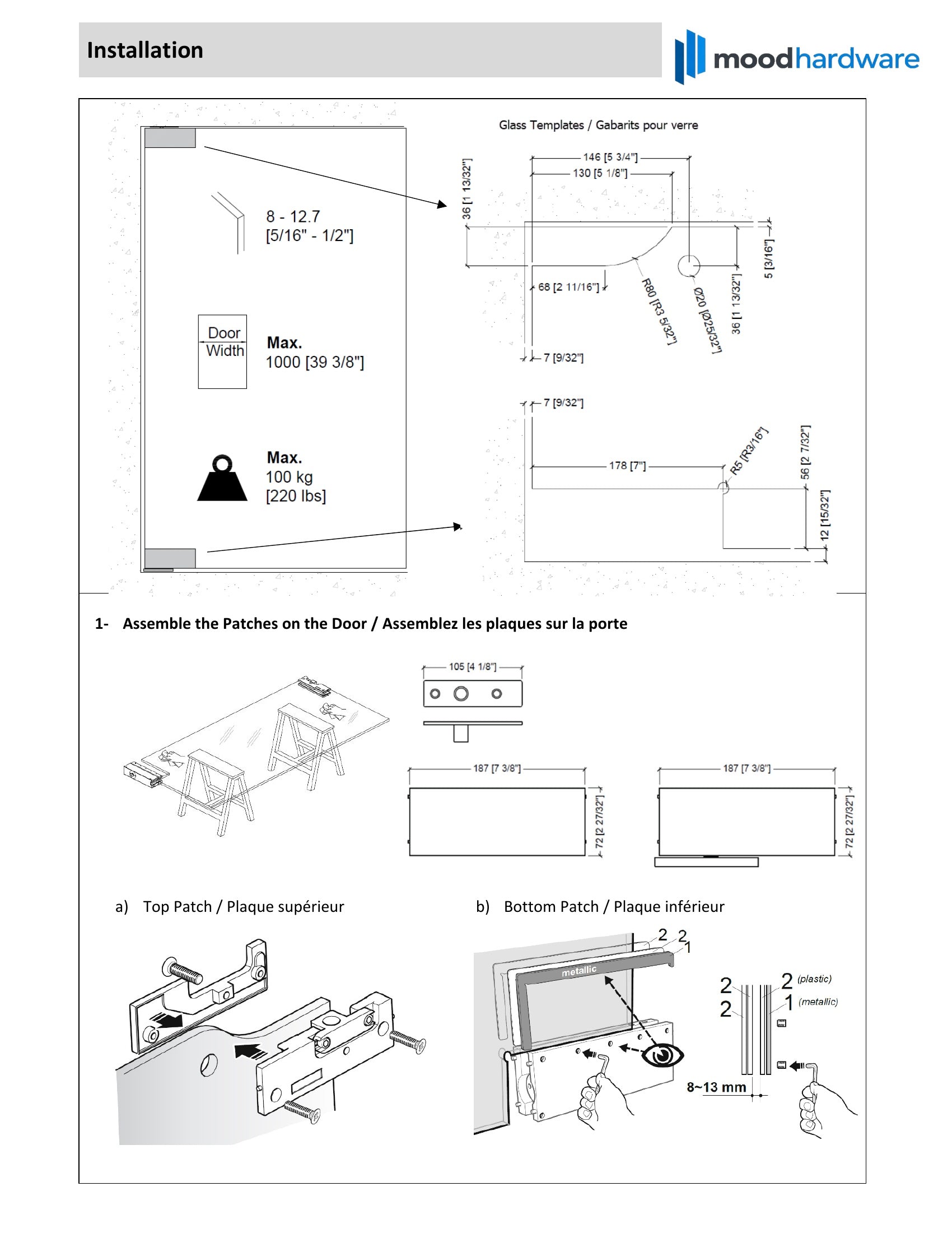 LEAF Hydraulic Pivot hinge for Glass Doors
